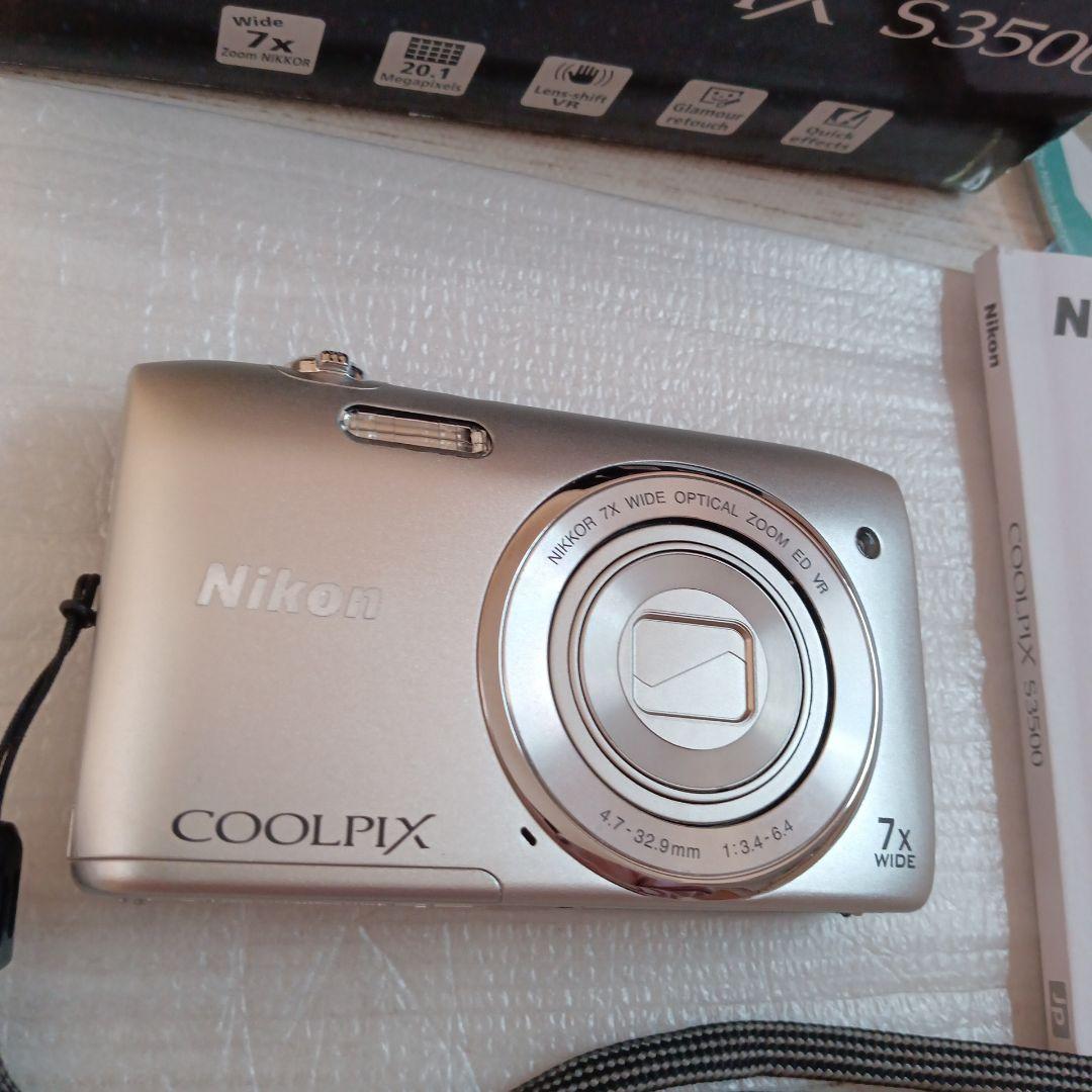 Nikon デジタルカメラ COOLPIX S3500 シルバー 作動確認済み