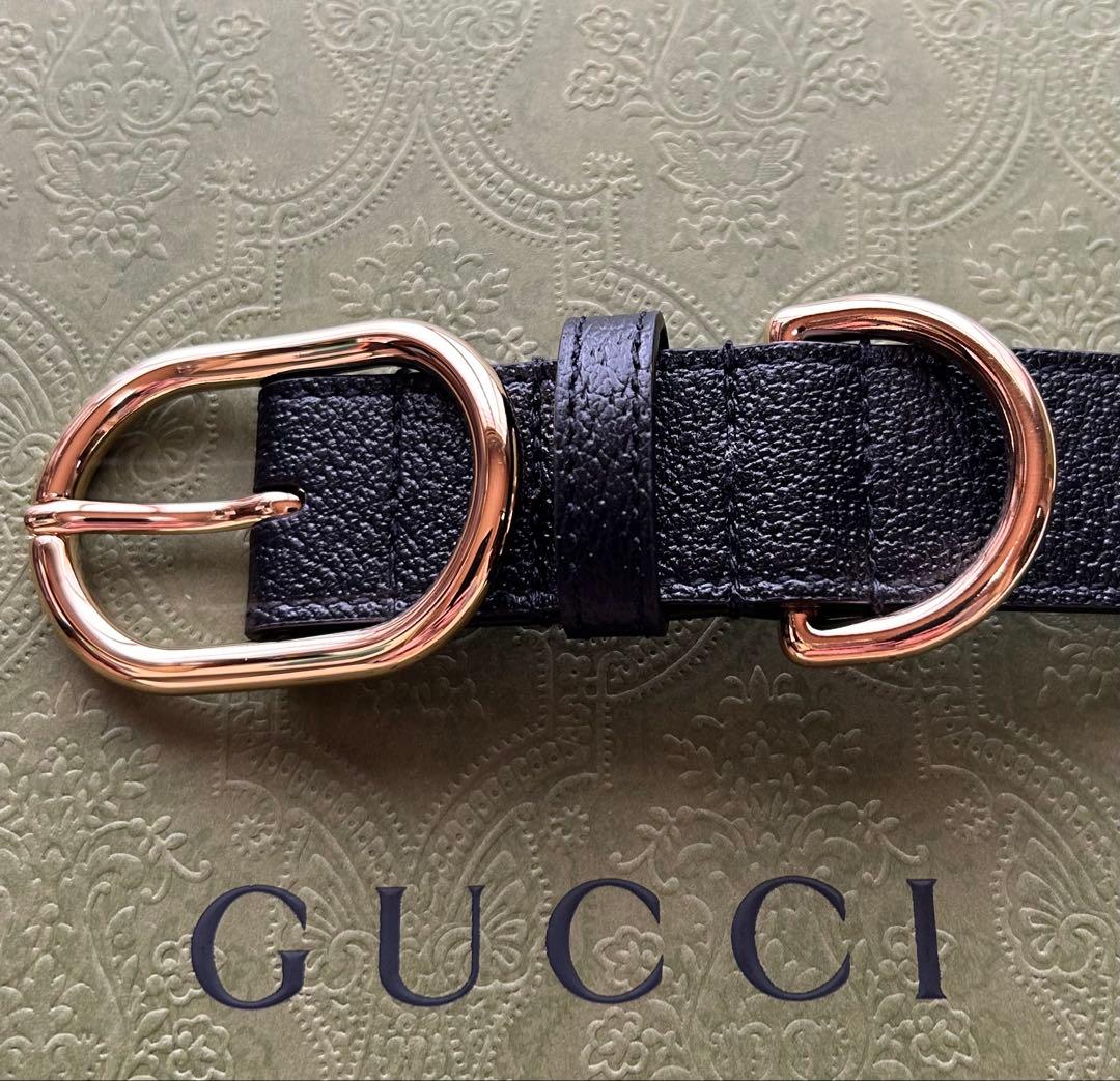 新品 GUCCI インターロッキングG ラージ ペット 愛犬 首輪 レザー XL