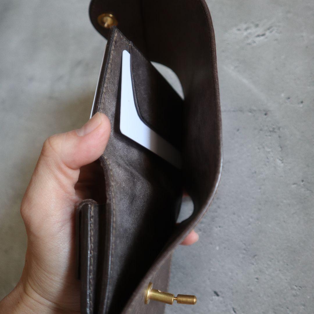 【受注制作】オコシ金具の三つ折り財布　マルゴー　フルハンドメイド