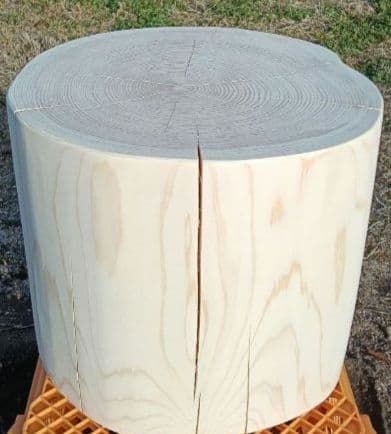 丸太檜ヒノキスツールローテーブル座椅子台座Wood Log Stool
