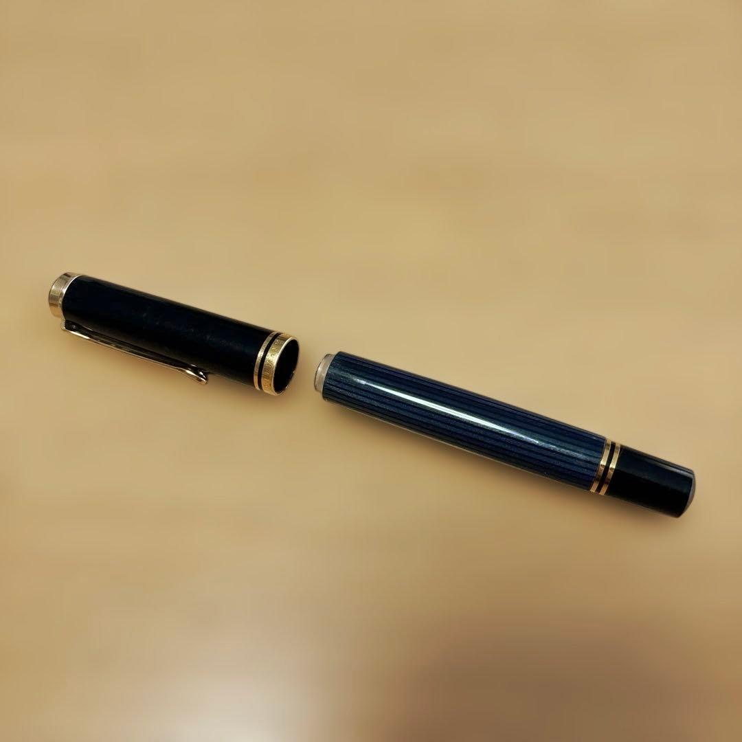 ペリカン スーベレーン青縞 ペン先無18C-750 M 万年筆　(ジャンク品)