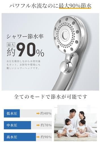 【増圧設計・90%節水】 シャワーヘッド マイクロナノバブル 節水 高洗PMAM