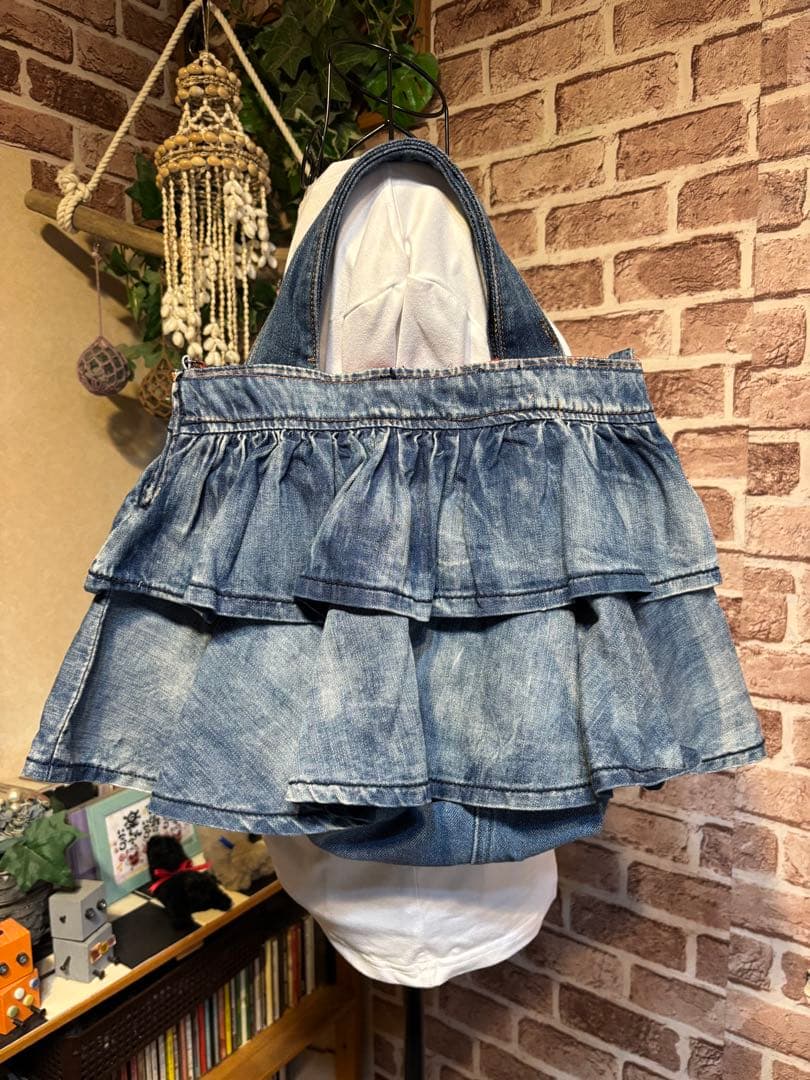 デニムフリルバッグ