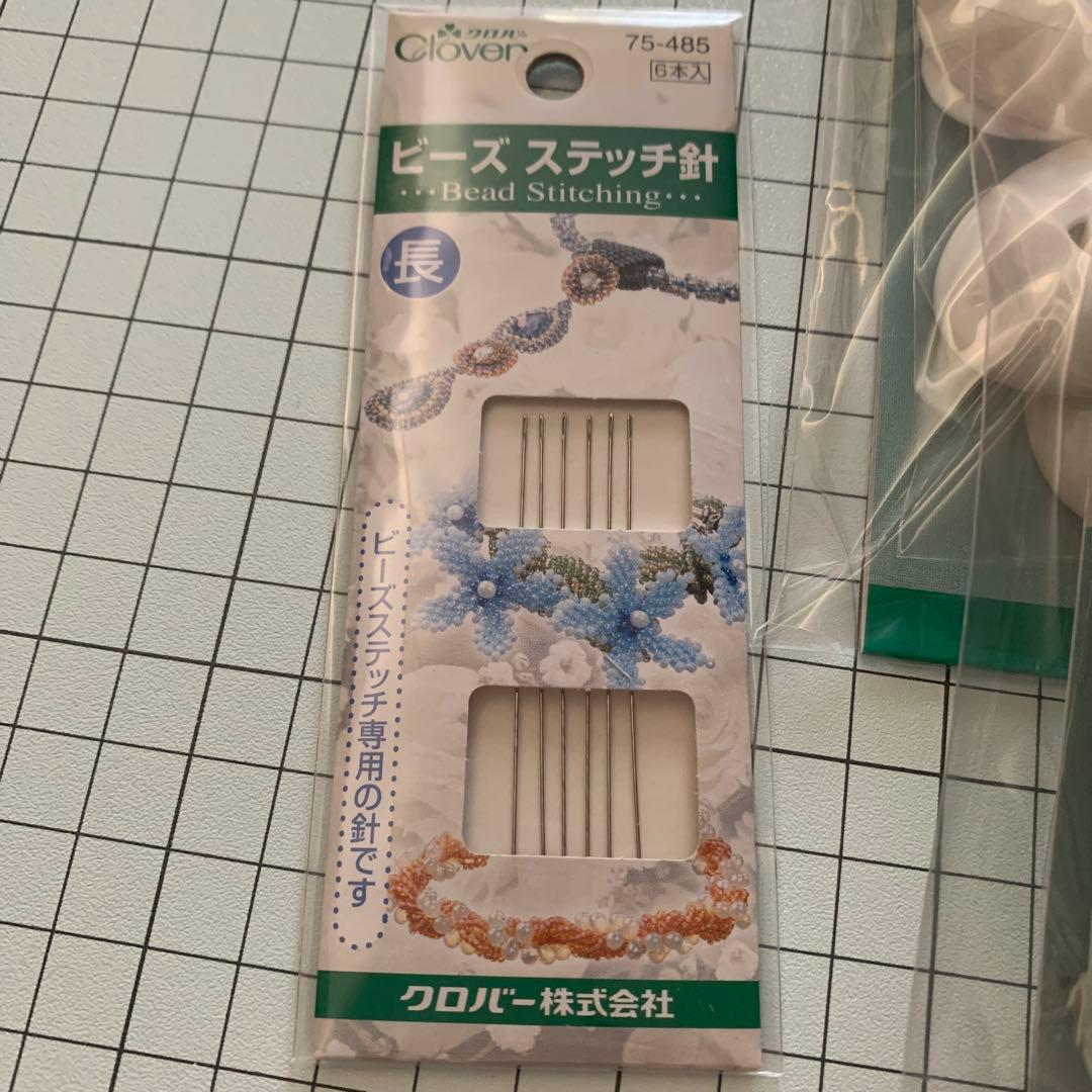 くロバ　くるみボタン　ブローチ　オーバル45・7個入+クロバチャコピー+ビーズ針