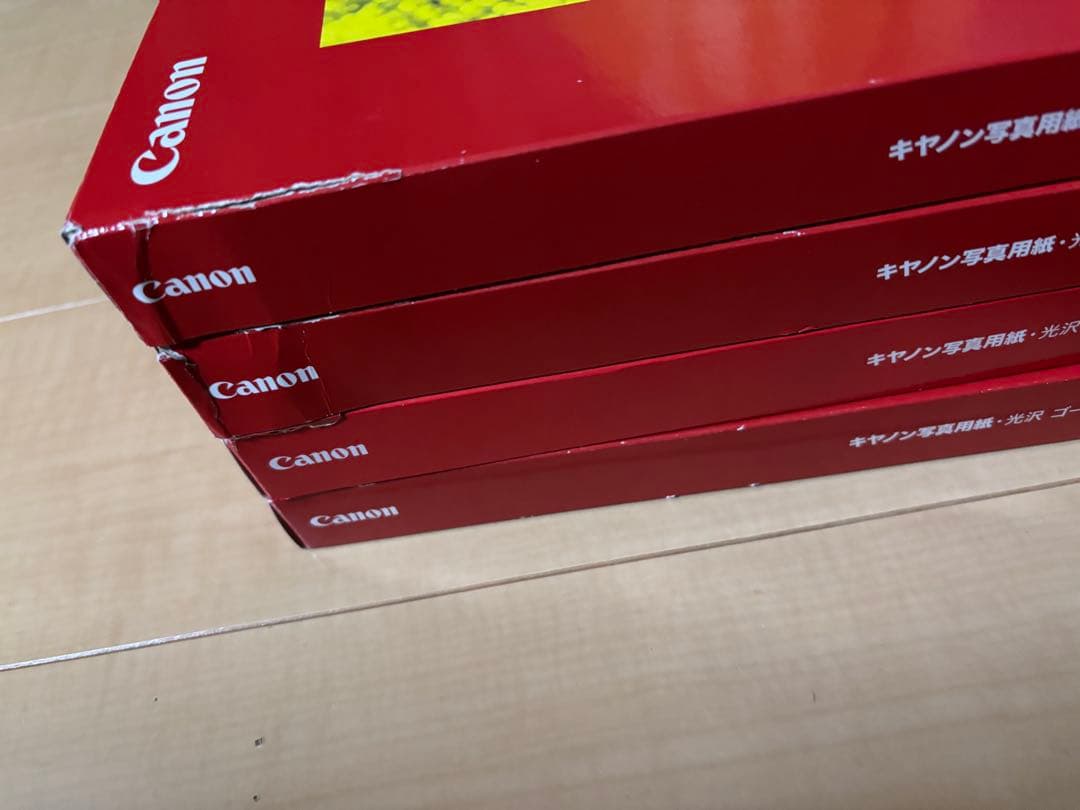 【訳あり】Canon キヤノン 写真用紙 光沢 ゴールド 100枚入×4箱