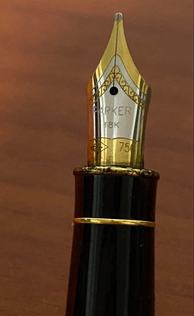 PARKER/パーカー/フランス/万年筆/18K/750/ゴールド×シルバー