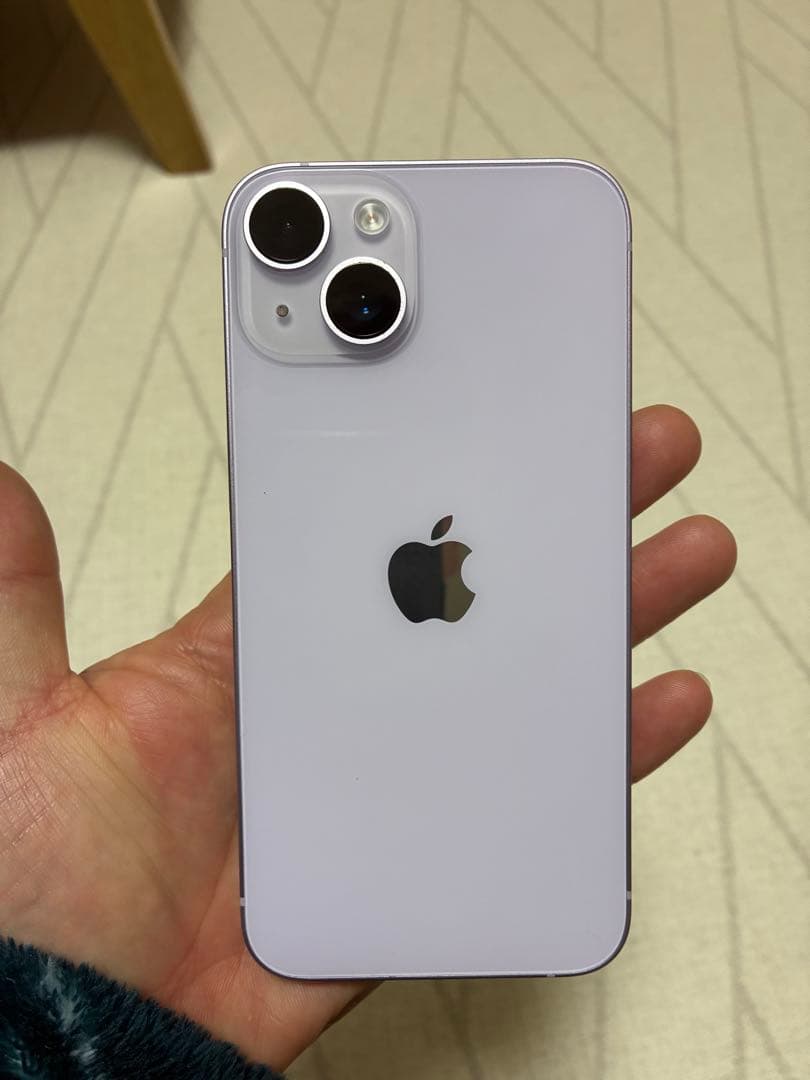 【美品】Apple iPhone 14 本体 パープル
