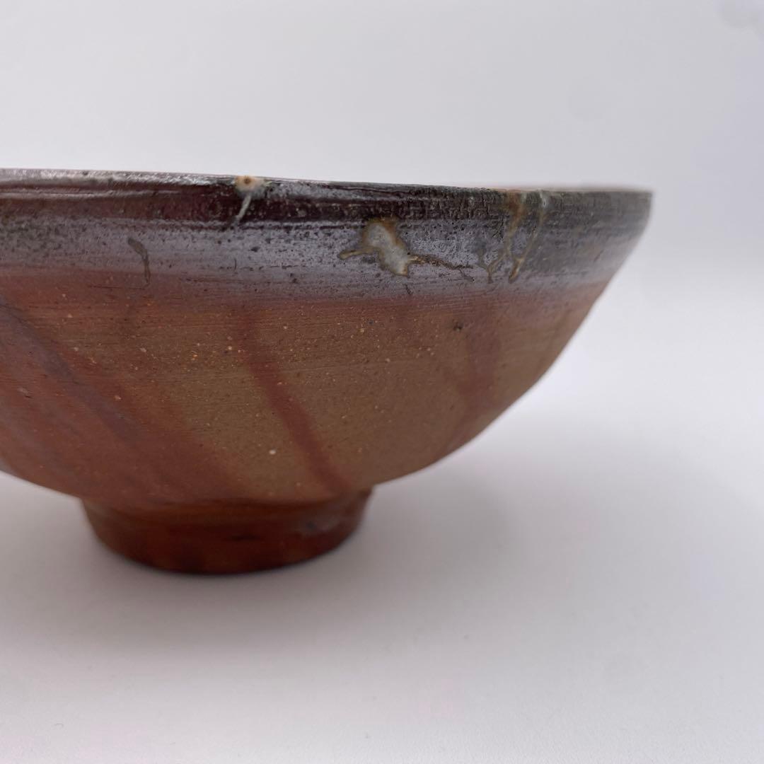 w502 平茶碗　備前　末石泰節作 木箱　茶道具　古物