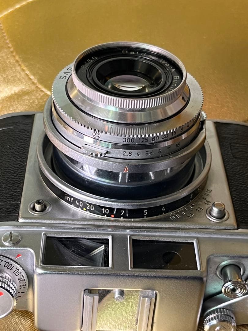 希少 Balda Super Baldina f2.8 蛇腹カメラ 革ケース付
