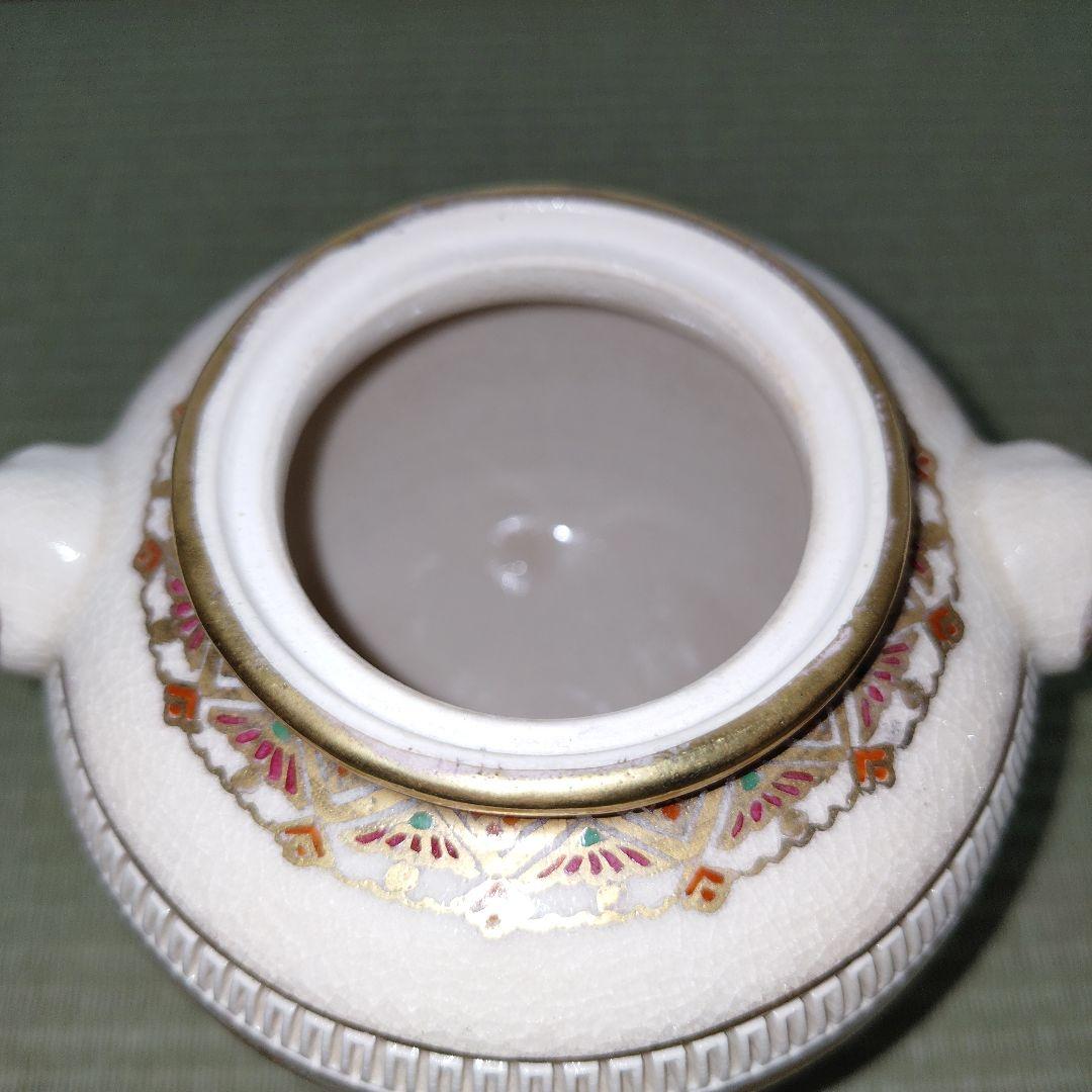 秋草図双耳三足香炉 坂下光石 (造) 茶道具 /香道具