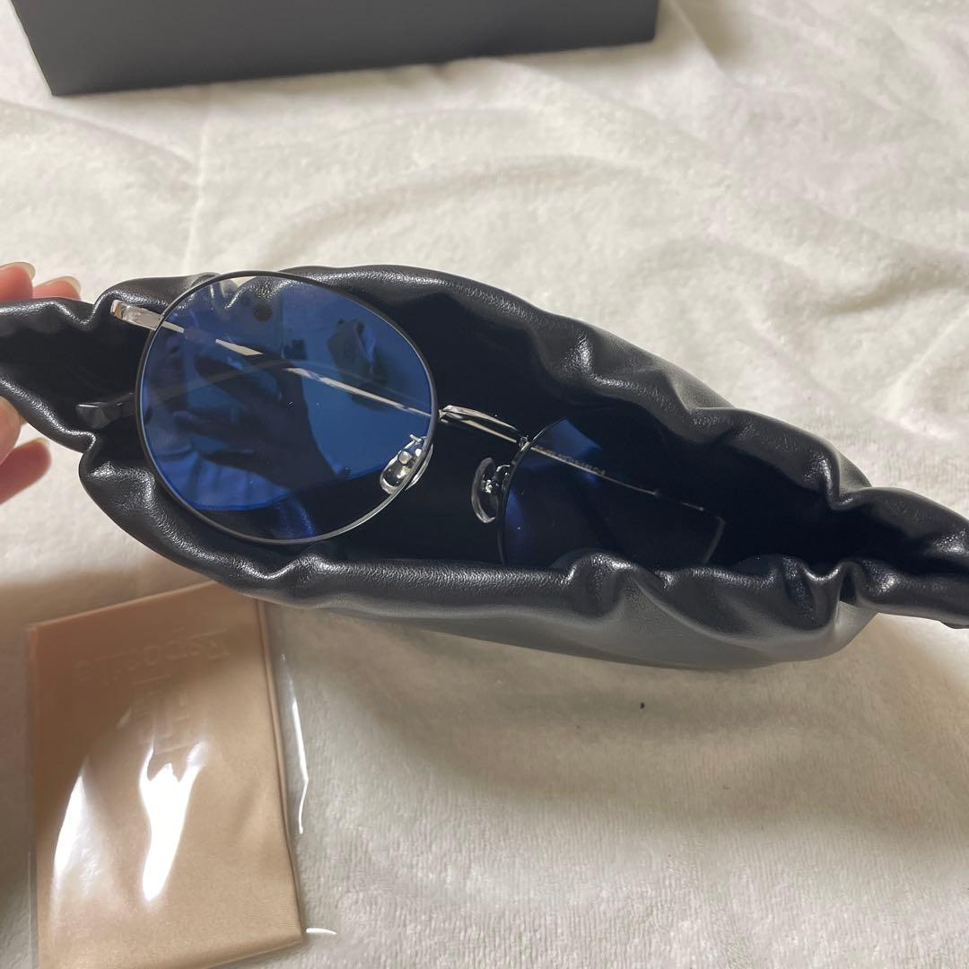 伊達メガネ オシャレ眼鏡 ファッション小物 アクセサリー ケース付 シルバー