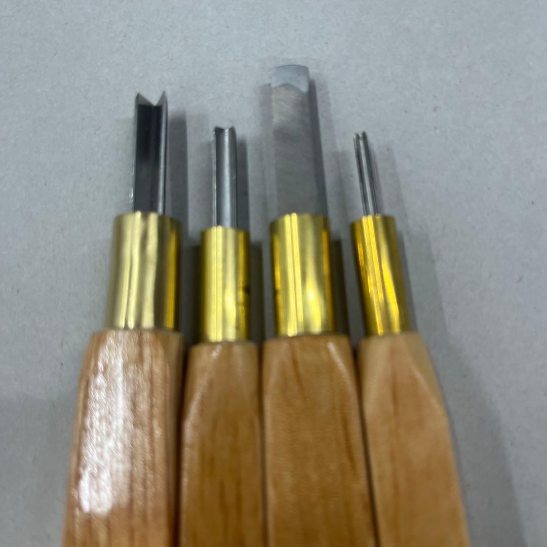 研綱　版画刀　４本