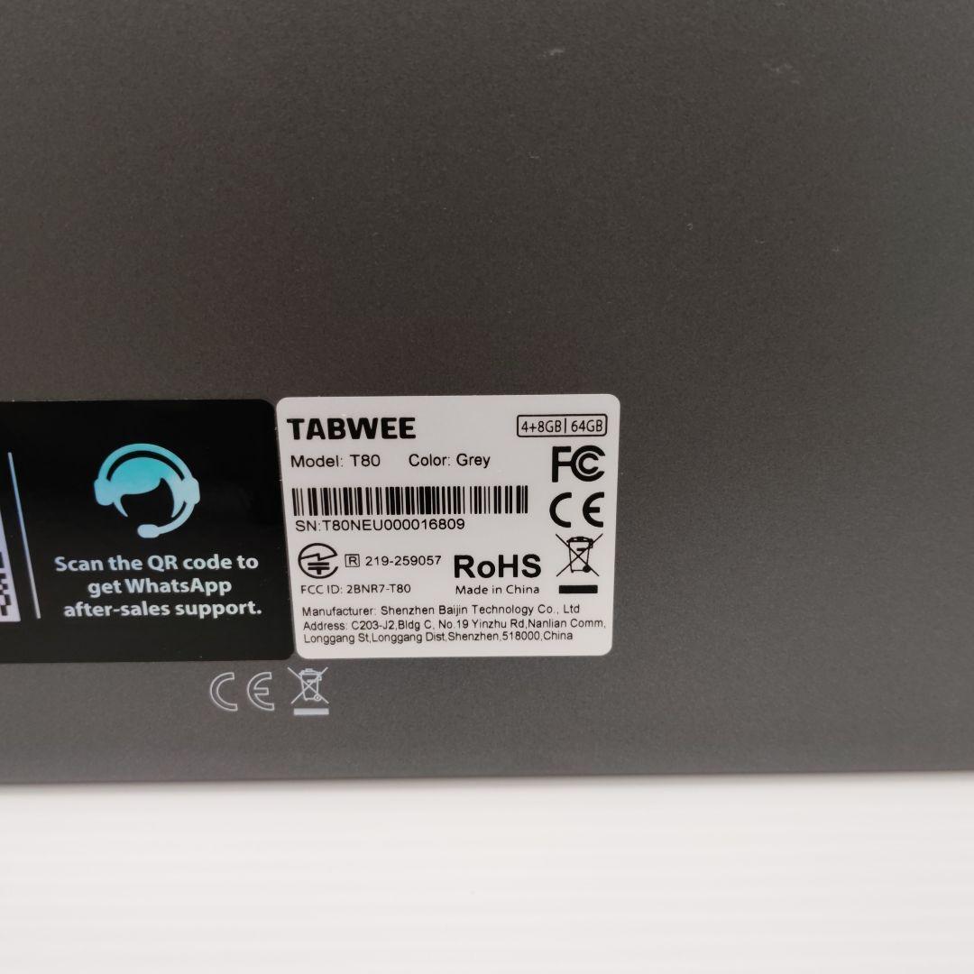 【新品未使用】Tabwee T80 Android16 タブレット