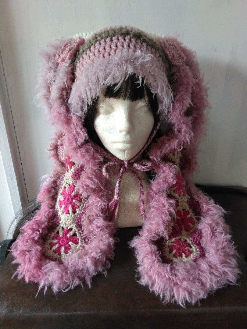 猫耳、うさぎ耳2way帽子handmade取り外し可能アレンジできます