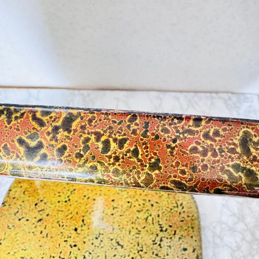 津軽塗 盆 2枚セット 金彩 唐塗 漆器 菓子器 お盆 飾り台 豪華　伝統工芸