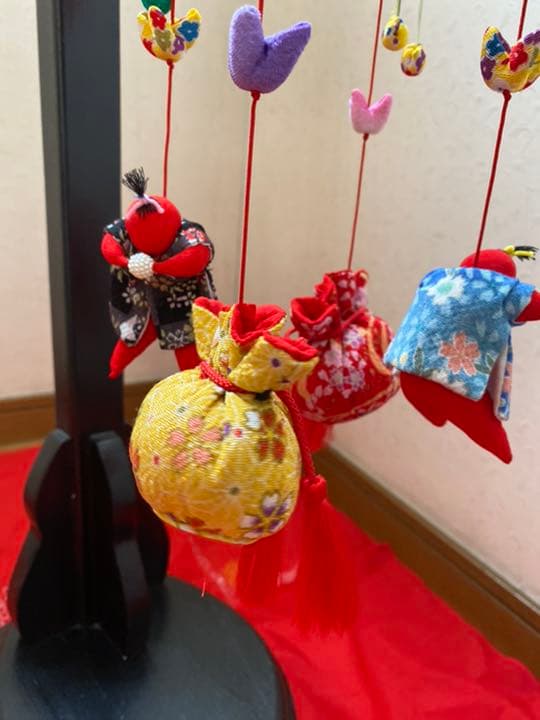 うさぎ、ひよこ、桜のつるし飾り