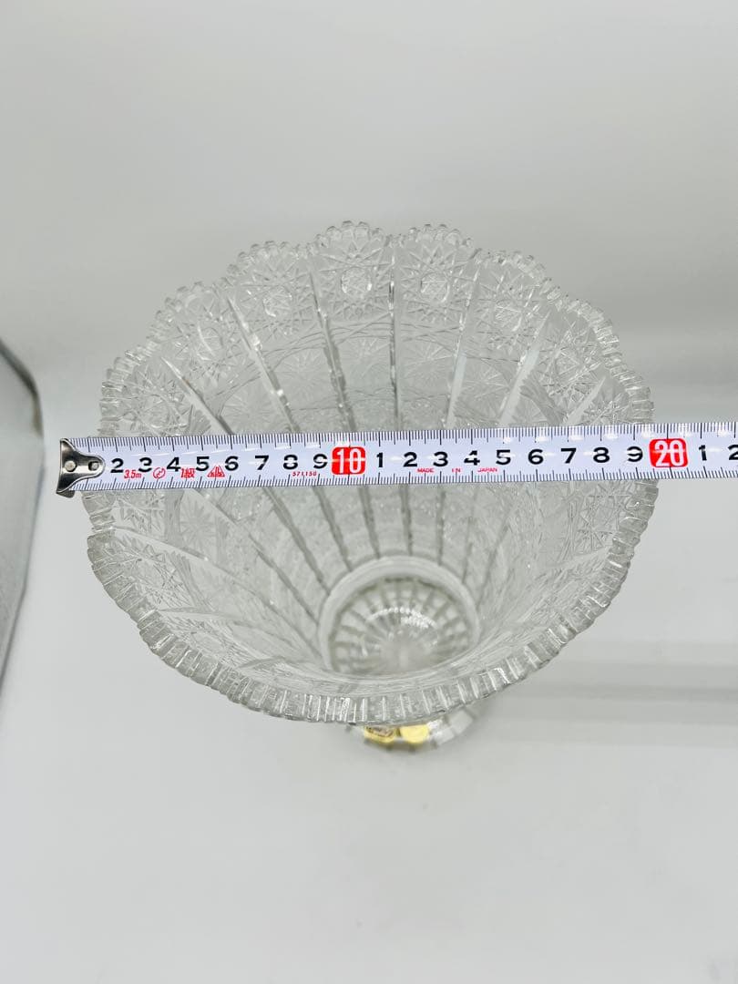 BOHEMIA CRYSTAL ボヘミアクリスタル 花瓶 カットガラス