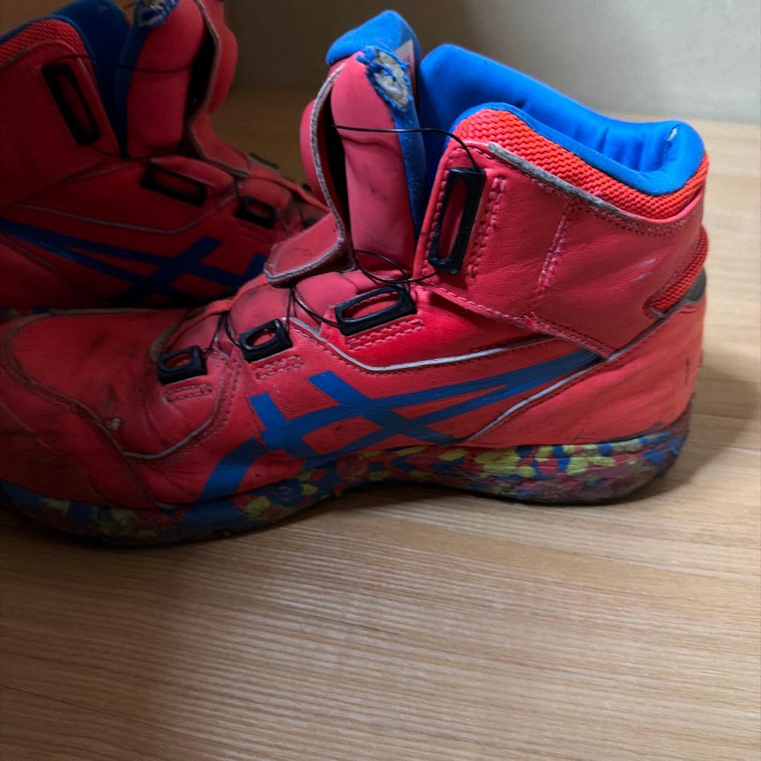 ASICS 安全靴 レッド/ブルー 限定色
