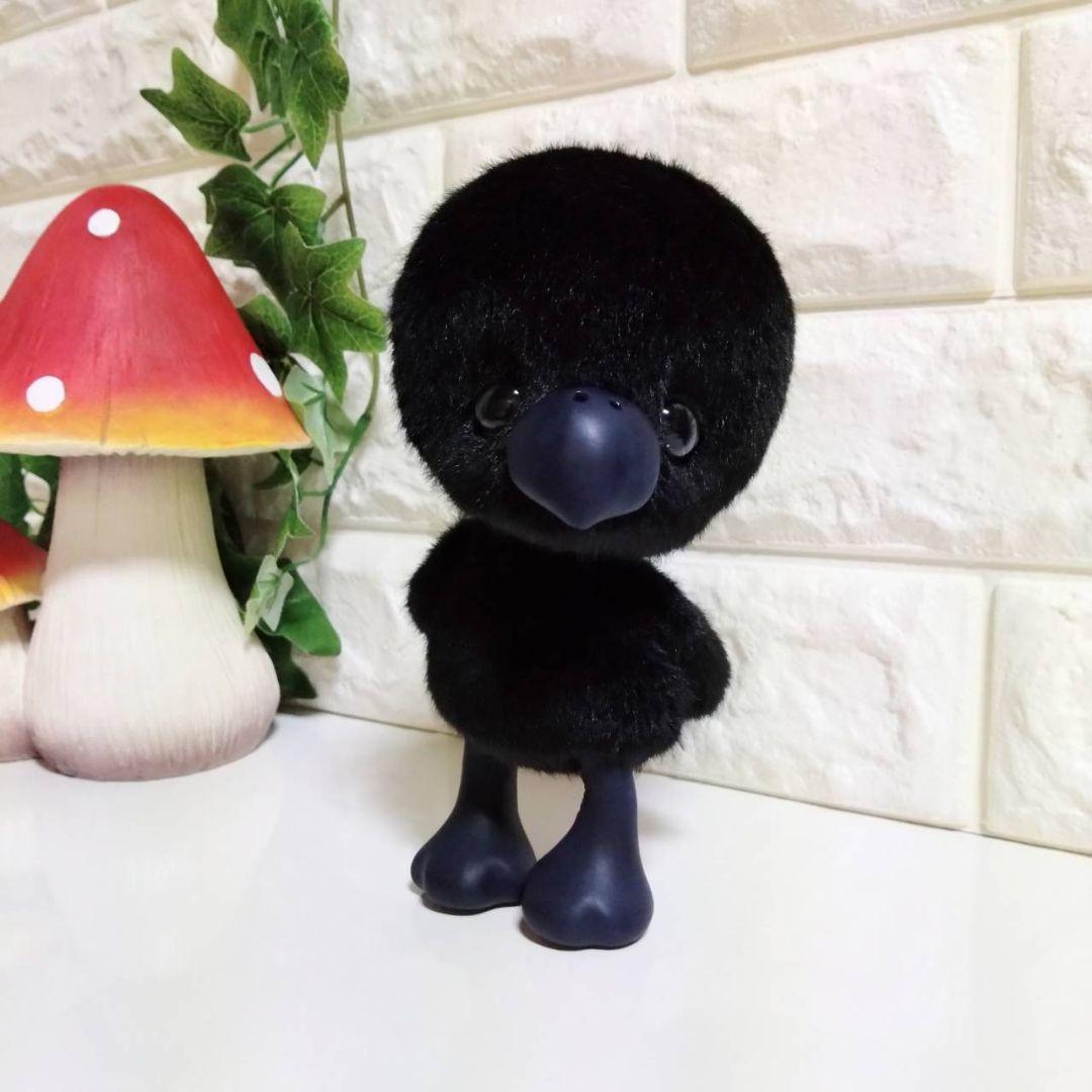 ぬいぐるみ✽アートドール✽口足藍色カラスのかーくん✽中サイズ