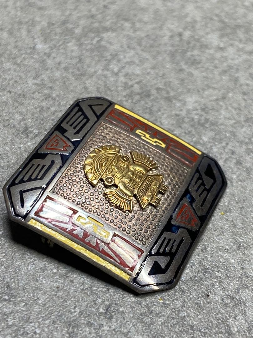 ヴィンテージ　ブローチ　ネックレストップ　sv925 silver 18K