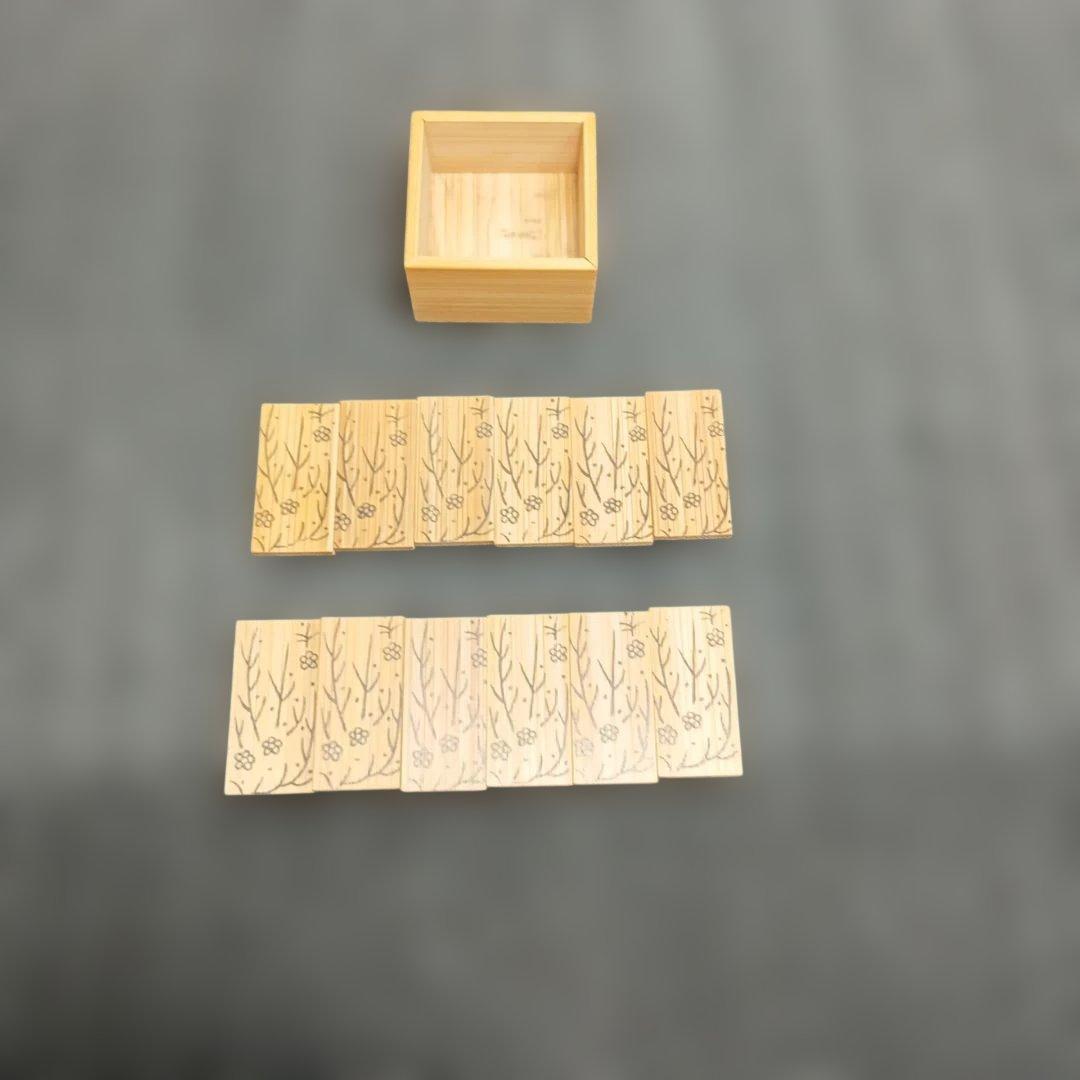 【美品】茶道具 白十種香札 白竹 七事式 裏千家 木箱入り