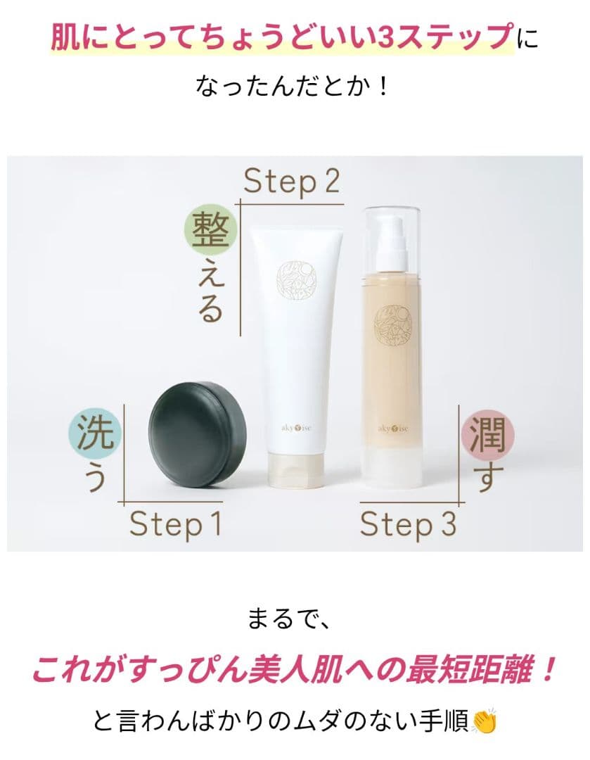 〈akyuise〉 あきゅらいず　きほんのセレクトたまり スキンケアセット