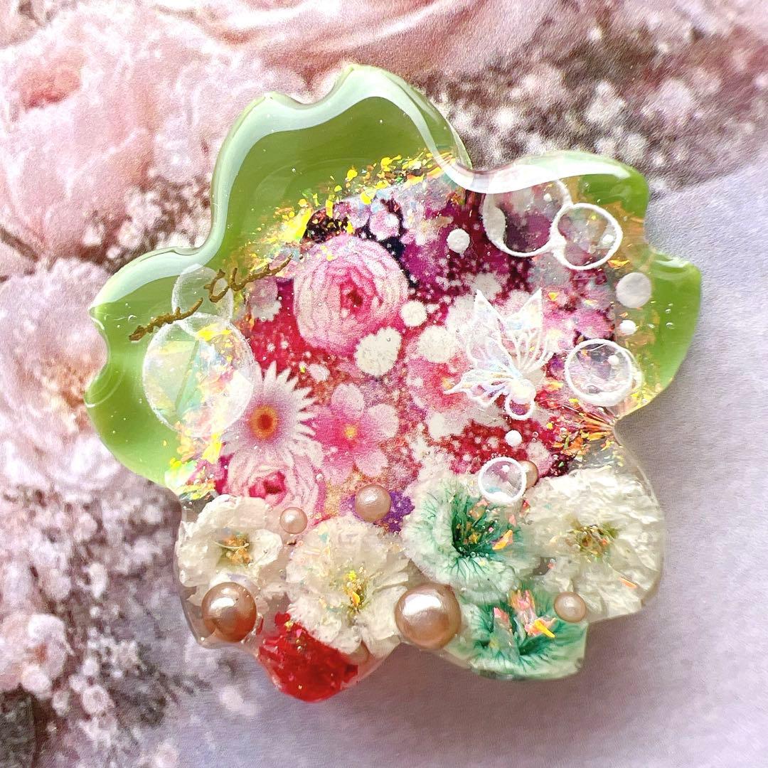レジン ヘアゴム ドライフラワー No.905