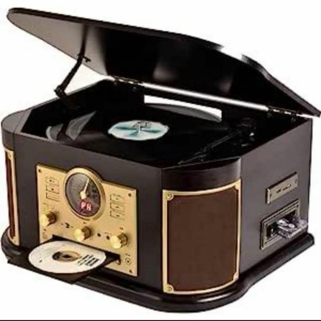 【最安値に挑戦】YAMAZEN MRP-M100CR(DB)レコードプレーヤー