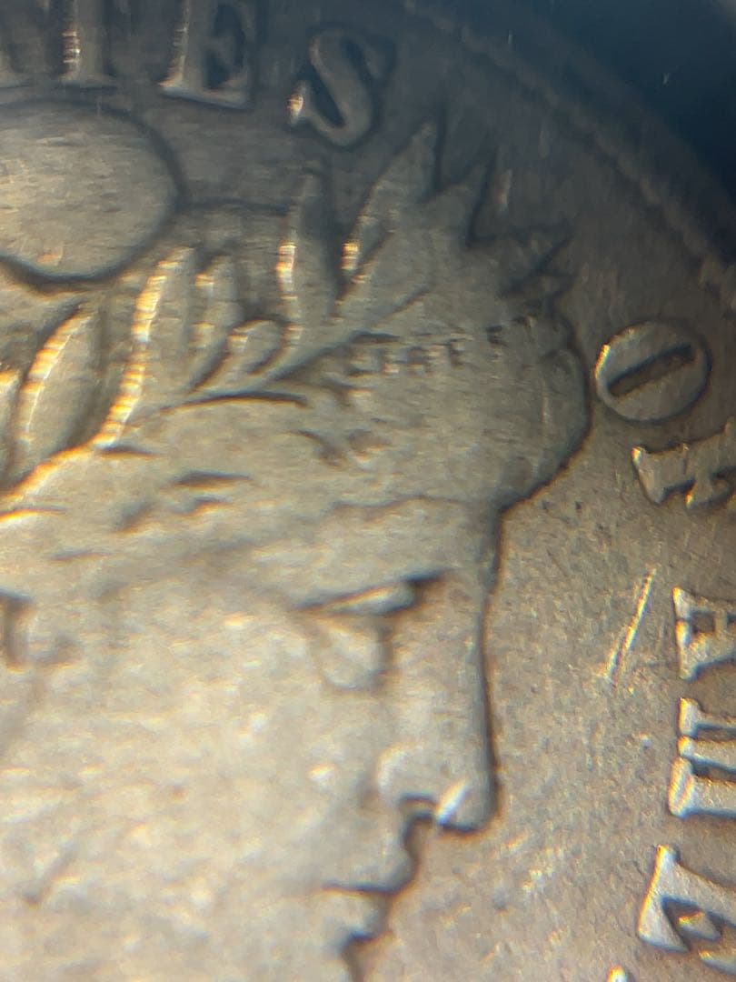 バーバーダイム　1902 S 10セント　銀貨　極美品　私