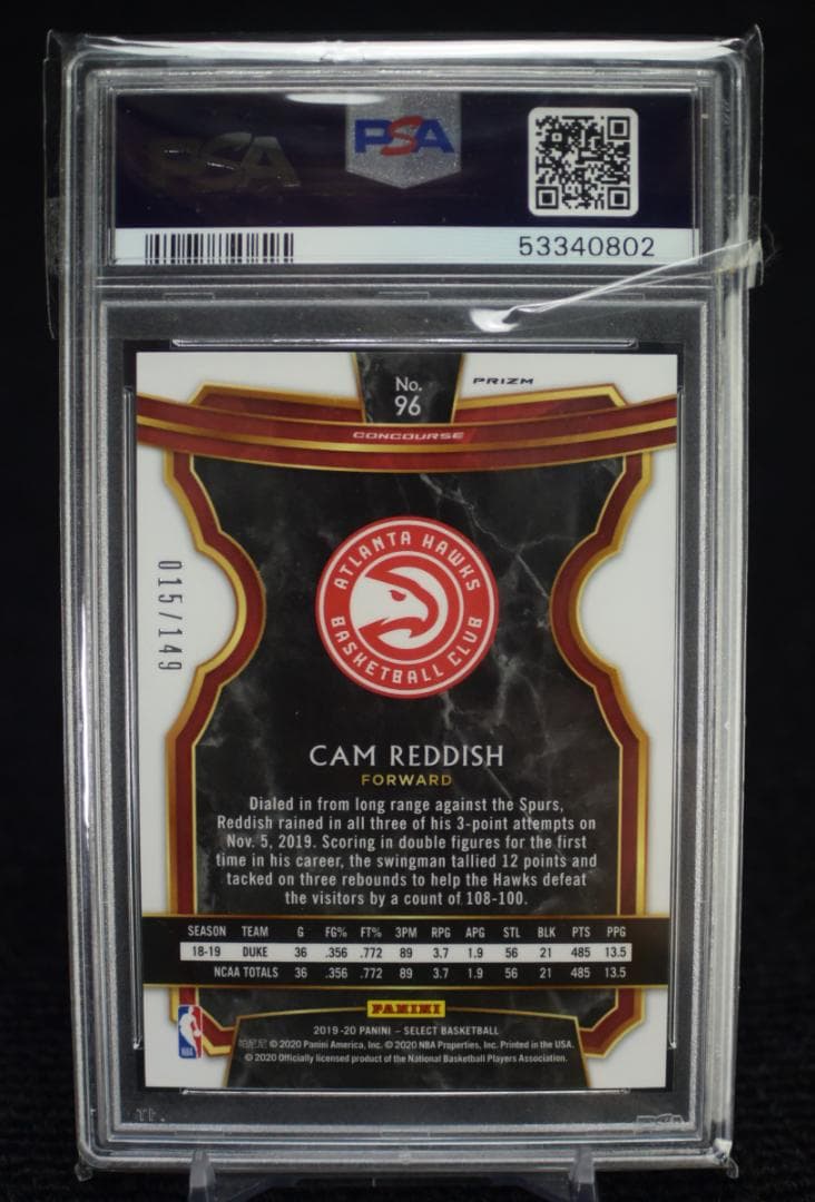 その他 2019 Cam Reddish Select White Prizm NBA