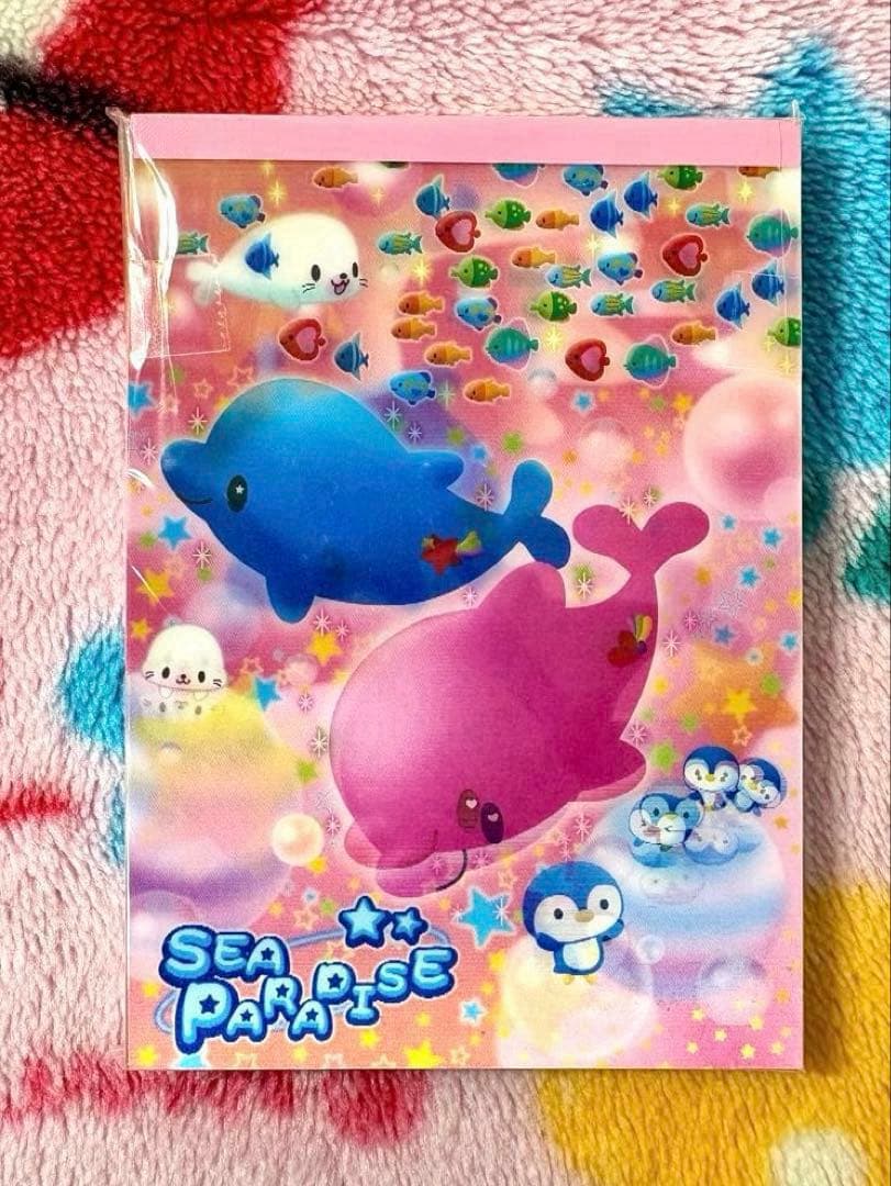 激レア　2010年　サンエックス シーパラダイス　イルカ　アザラシ　メモ帳　平成