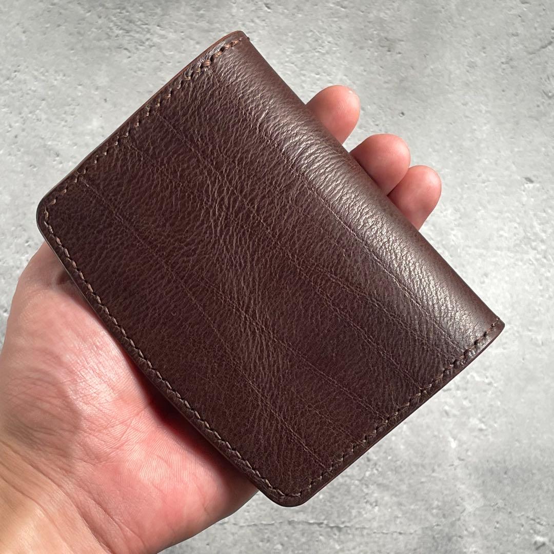 【outlet】Shortwallet ”MANO”ダークブラウン