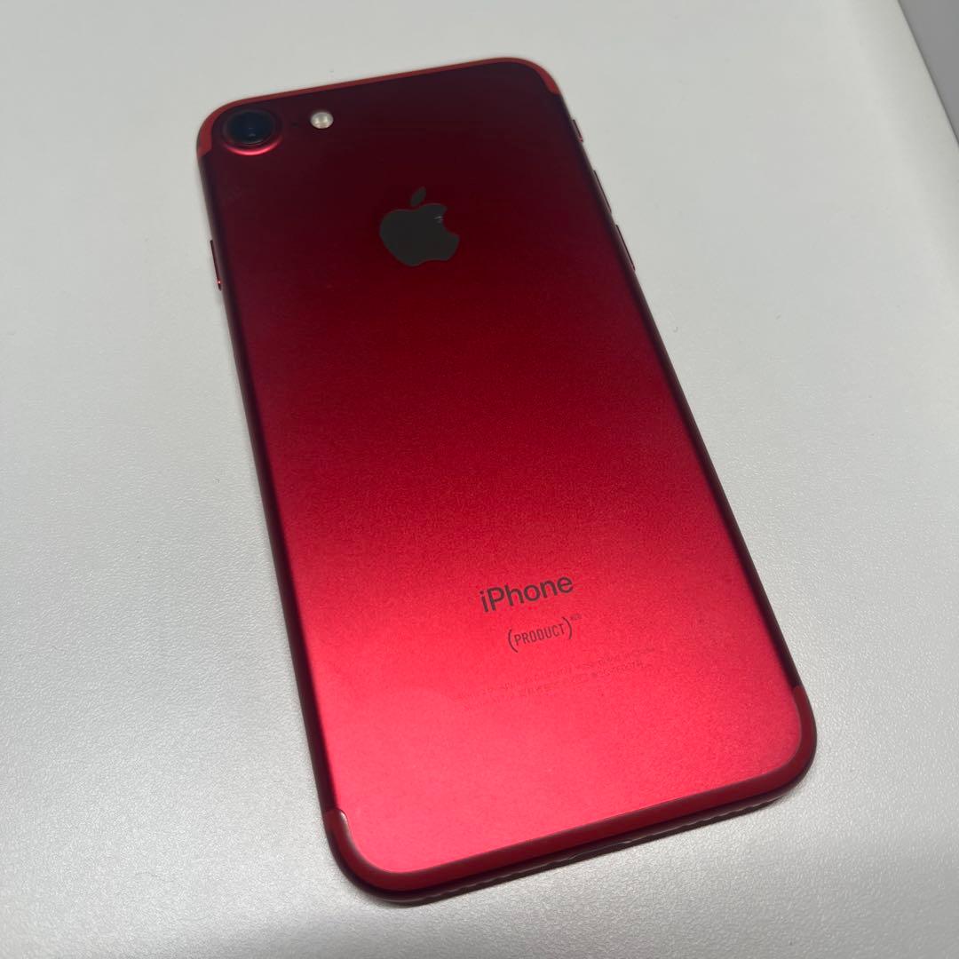 【美品・イヤホン付き】iPhone 7 (赤) 128GB