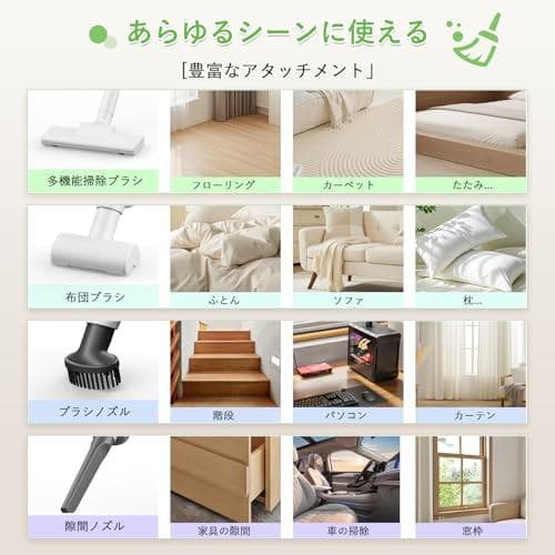 掃除機 コードレス 【12月新登場！28000Pa超強力吸引・0.5kg超軽量A