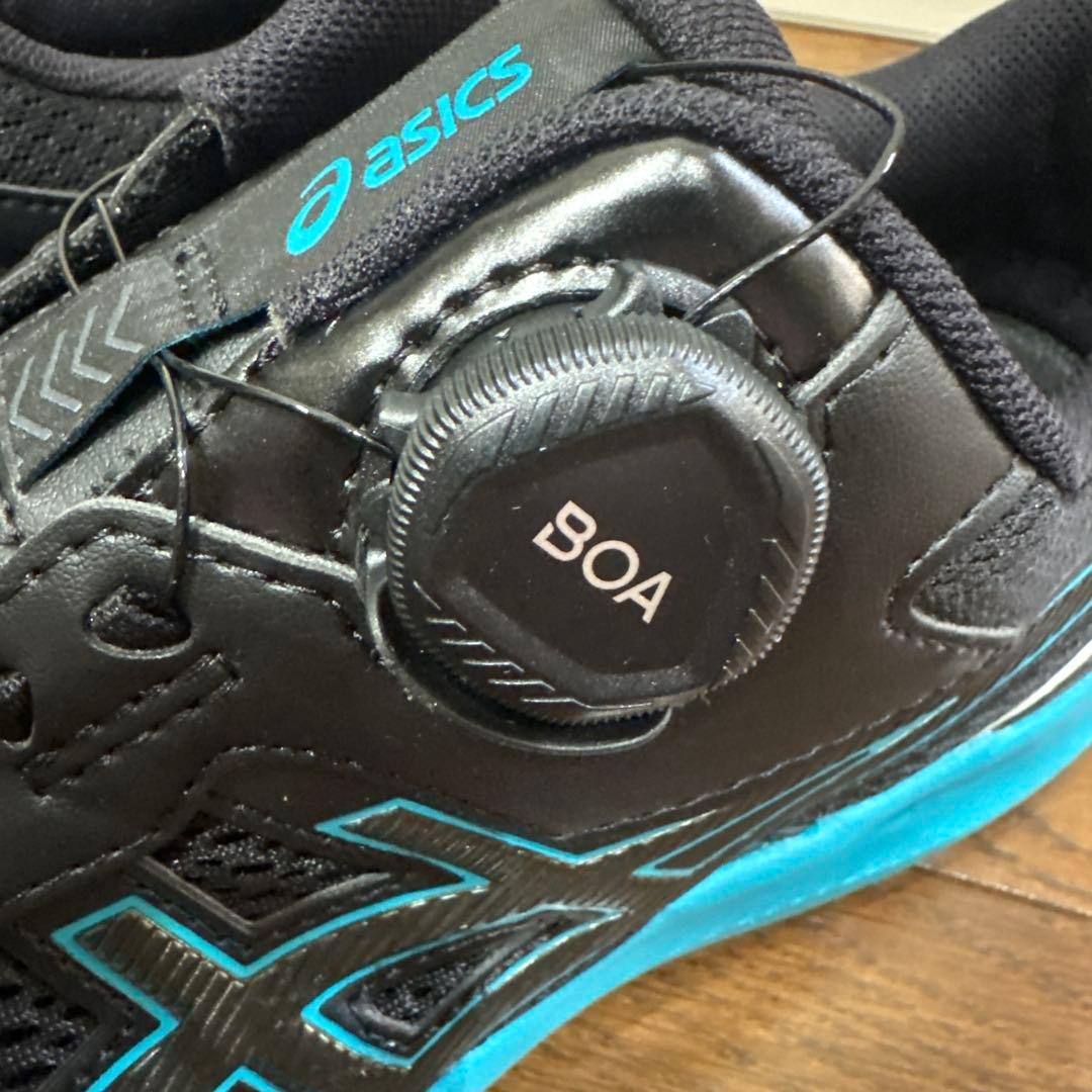新品未使用品 アシックス安全靴 サイズ27㎝ ブラック×スカイブルー asics
