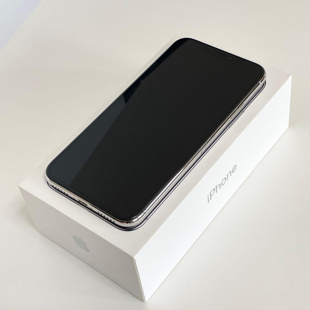 美品 iPhoneX 256GB シルバー SIMフリー