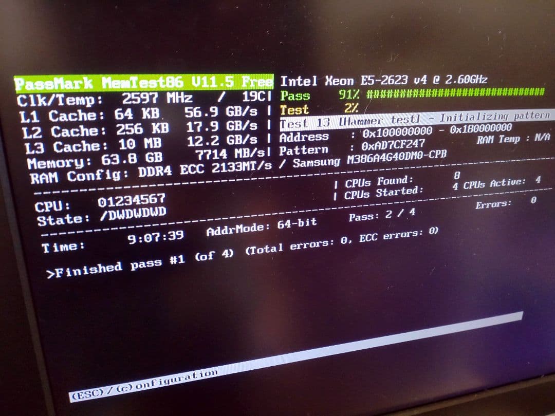 DDR4メモリ　PC4-2133P　32GB 2枚 計64GB②