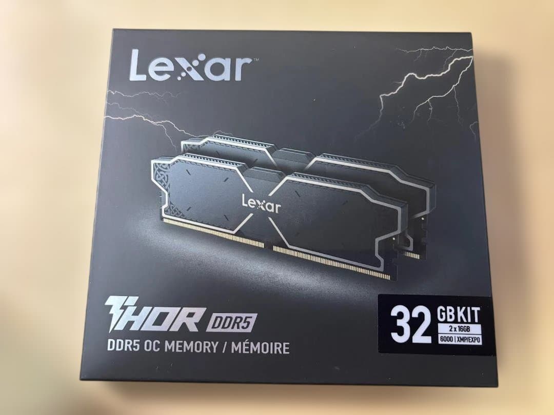 新品 Lexar DDR5 32GB （16gb*2）6000 XMP/EXPO