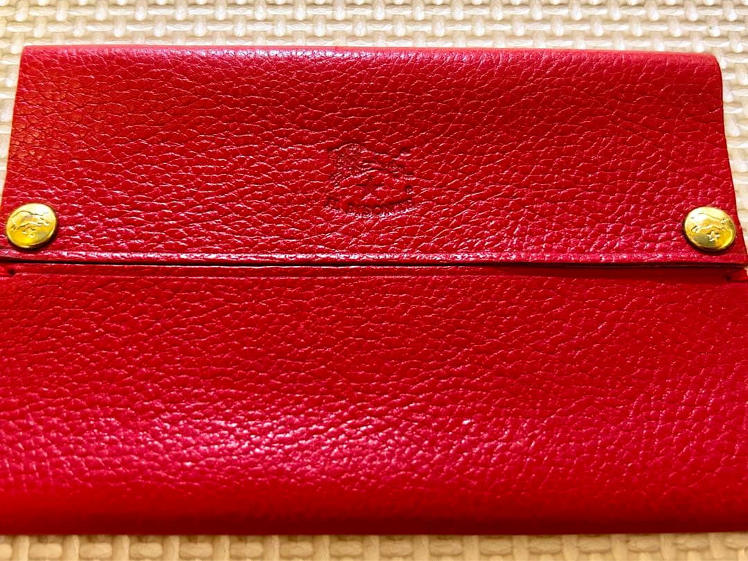 IL BISONTE イルビゾンテ ポケットティッシュ ケース 赤