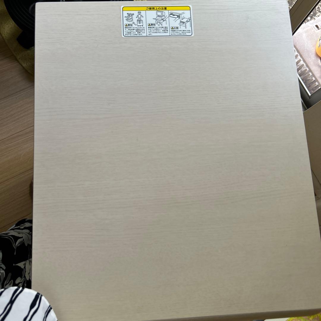 美品　勉強机のサイドワゴン　高さ調整可能　シックなツートンカラー　デスクワゴン