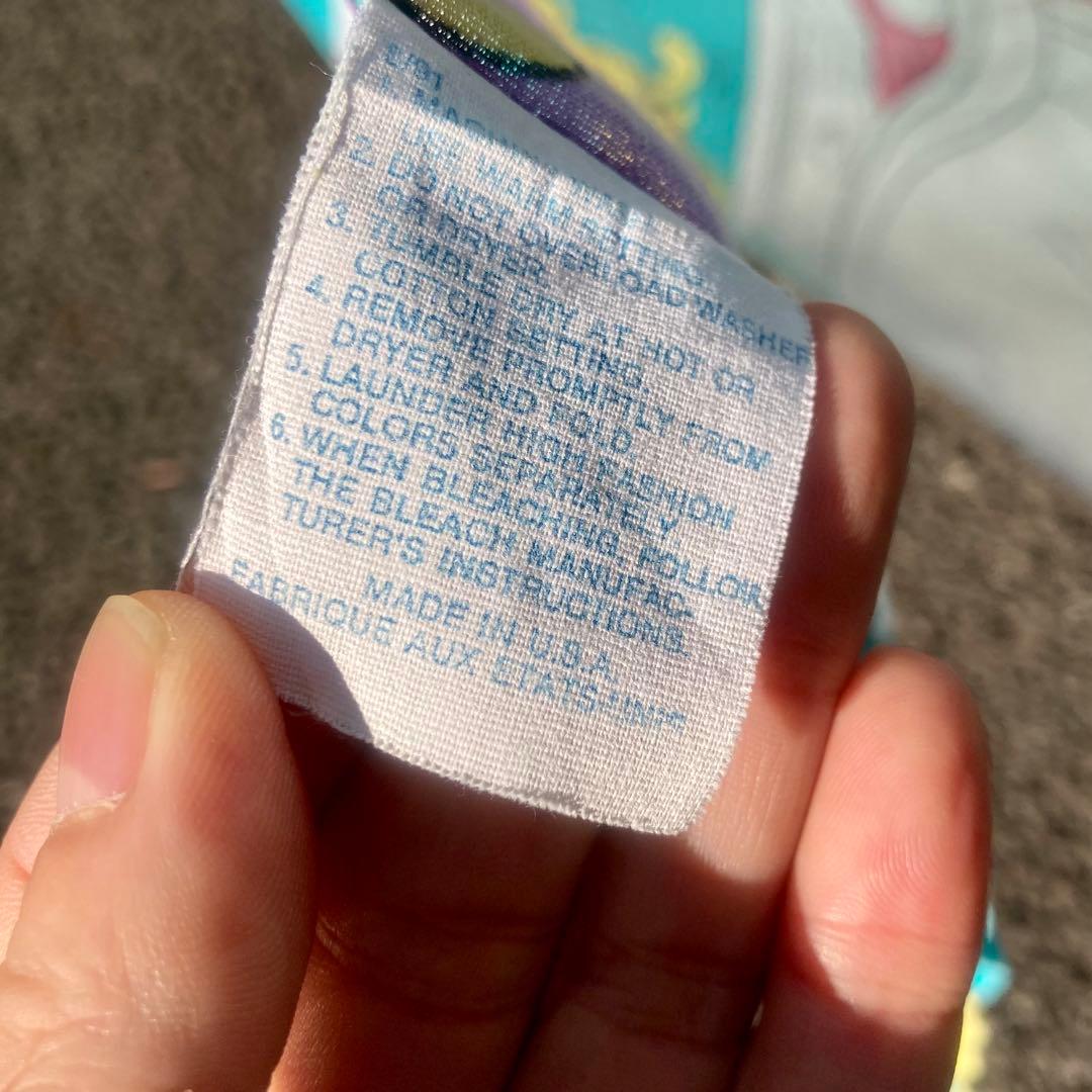 レア USA製 90's ダークウィング・ダック ビンテージ シーツ 生地 布