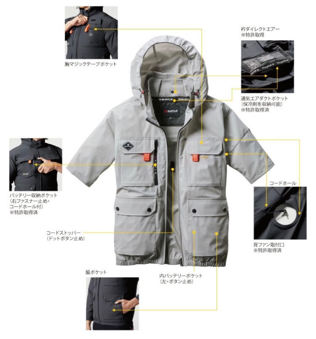 【2025年モデル】 SIZE: XL 半袖BURTLE AC2036 空調服