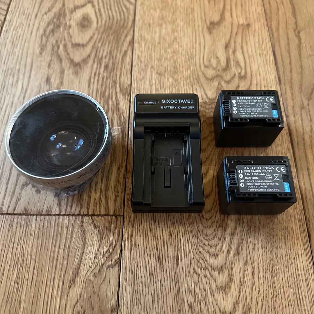 Canon iVIS HF M51 動作品 オマケ 広角レンズ 大容量バッテリー