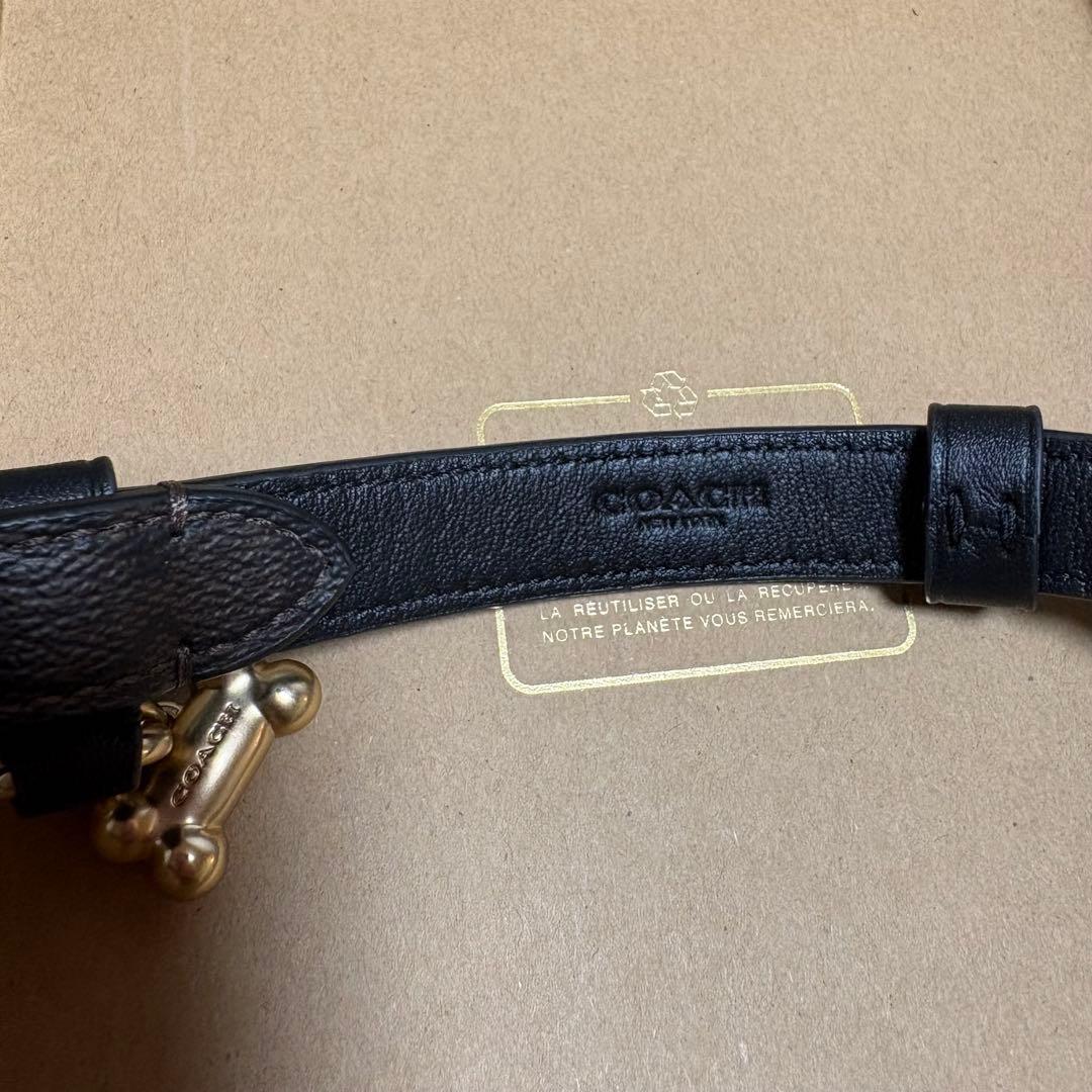 COACH 犬 首輪 骨 ボーン チャーム シグネチャー コーチ レザー