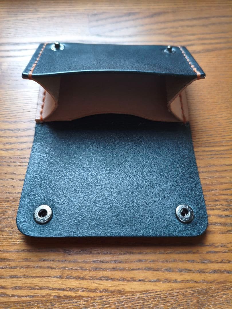 サドルレザー　ケース　ヌメ革　シンプル　ハンドメイド