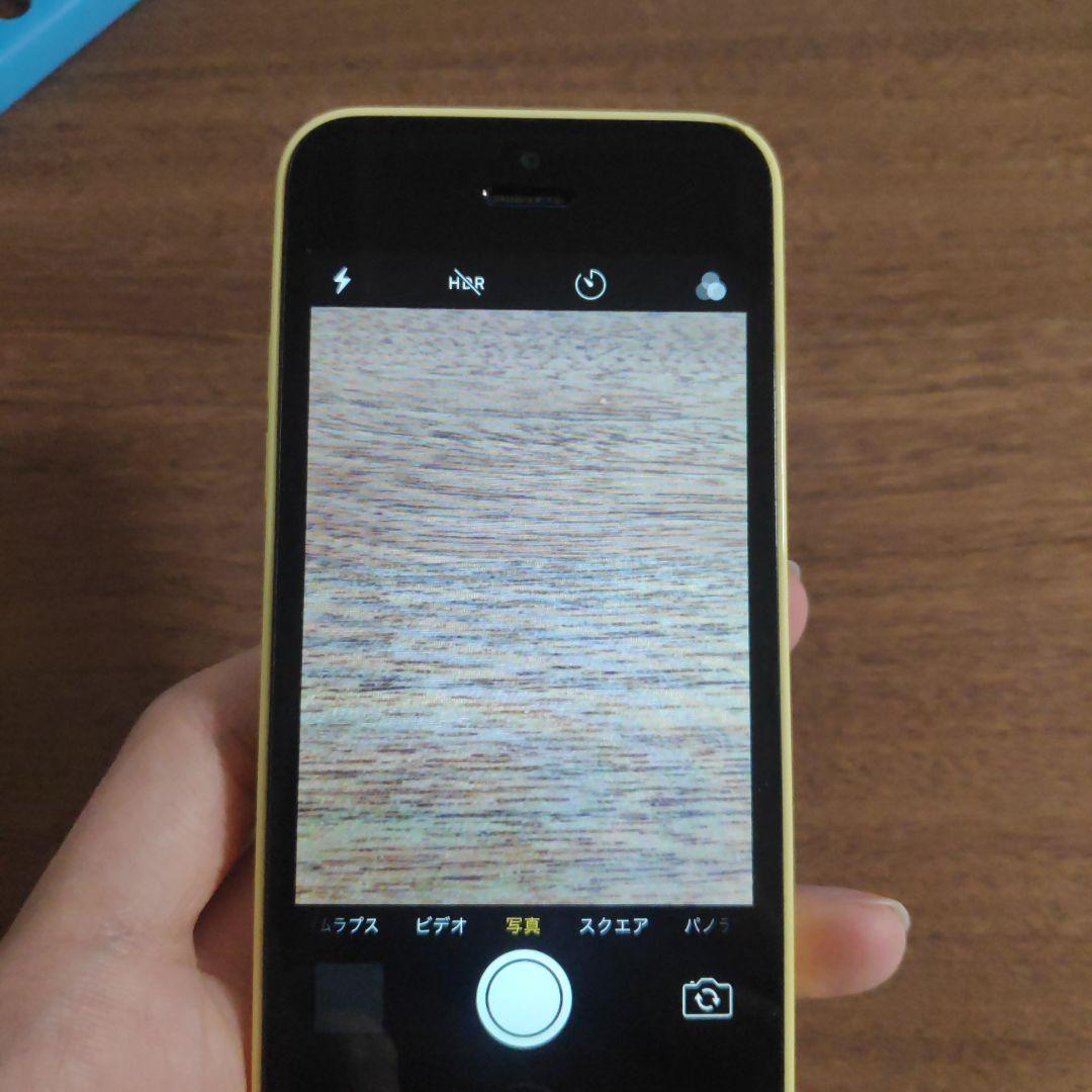 iPhone 5C 黄色 純正カバー付き