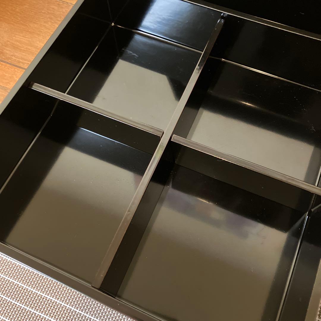 【美品】漆器 本漆塗り 重箱 一段重 松花堂 おせち 陶製小鉢付