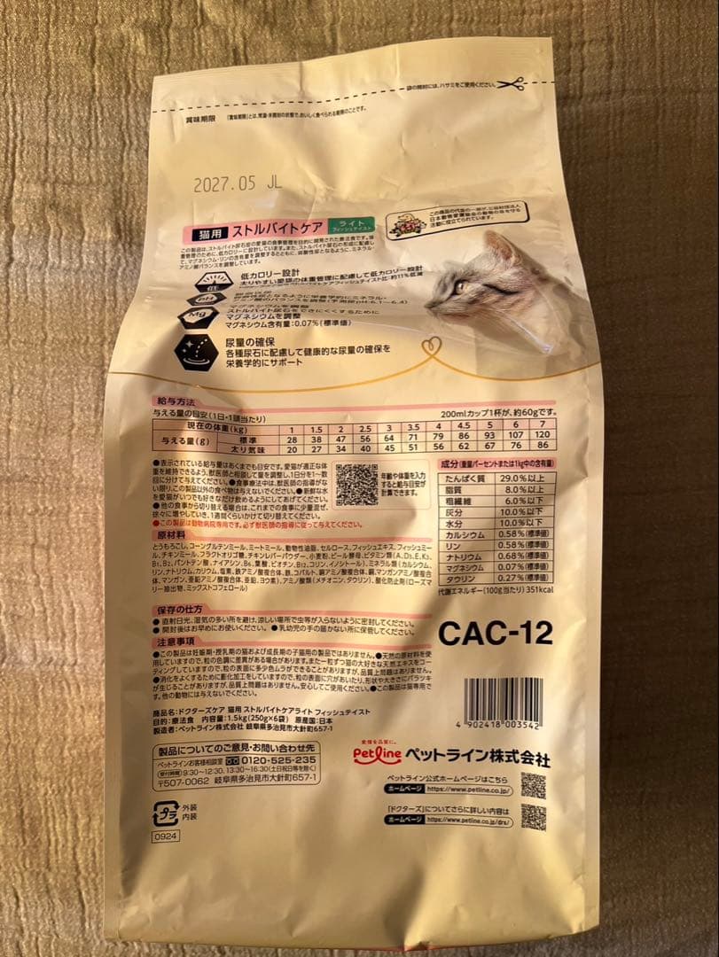 猫用　ストルバイトケア　ライト　2個