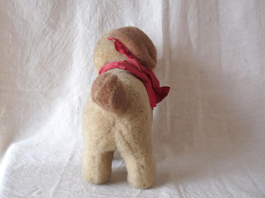 グラスアイとモヘアボディの犬 ぬいぐるみ 36cm 1930年代 /K454