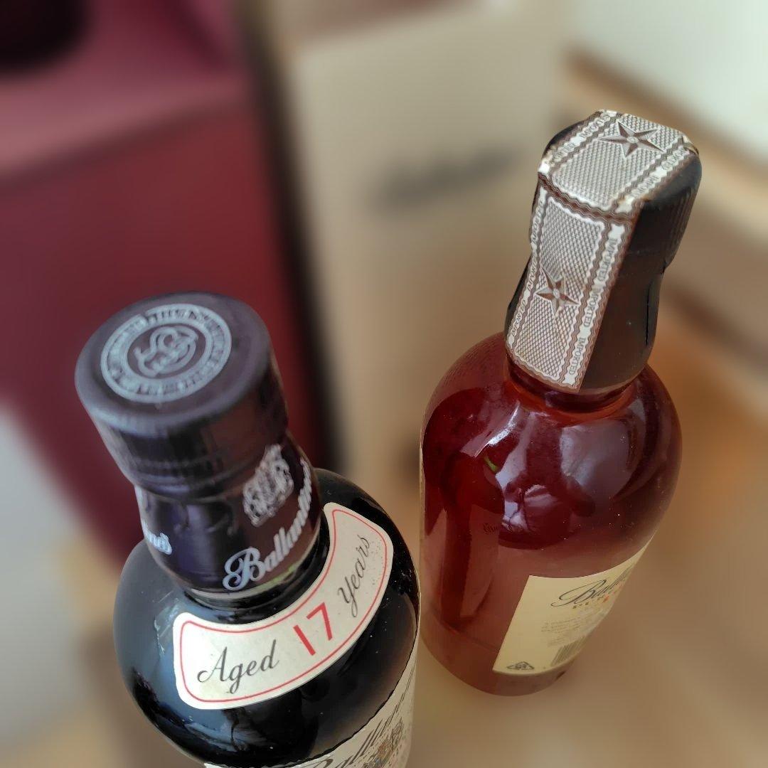未開封古酒Ballantine's 17&12年物 750ml 2本セット